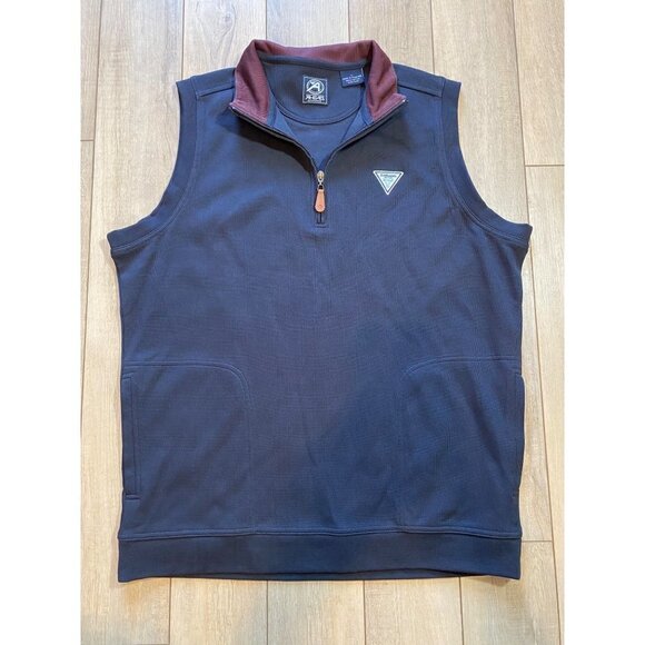 Ahead Golf Sleeveless Pullover Sweater Vest Badlands Golf Club Mens Large Black - Picture 1 of 7